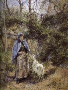 Camille Pissarro Woman sheep France oil painting artist